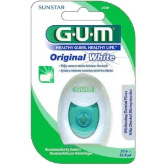 خيط تنظيف الأسنان المشمع BUTLER GUM ORIGINAL WHITE 2040 (إزالة البقع)