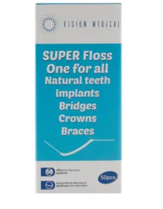 رؤية طبية سوبر فلوس للأسنان الطبيعية 50 قطعة