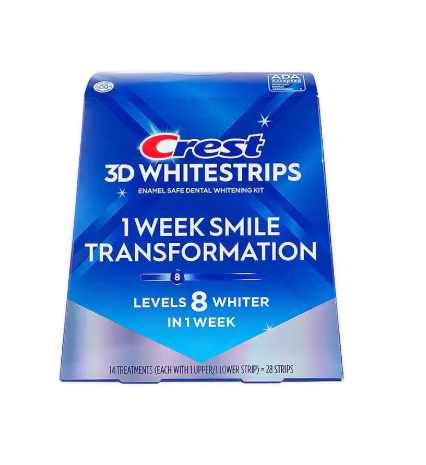 شرائط كريست ثلاثية الأبعاد لتبييض الأسنان - أبيض براق 28 قطعة